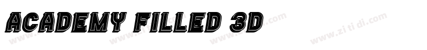 Academy Filled 3D字体转换